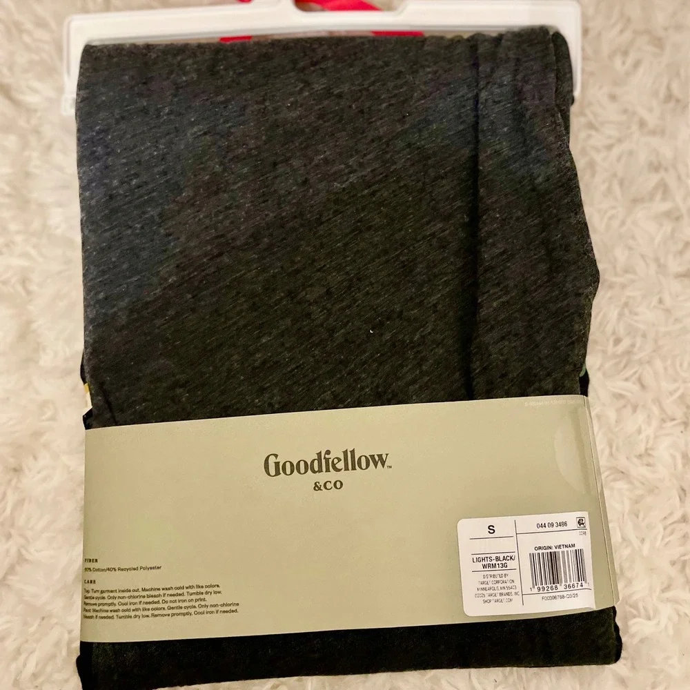 Goodfellow & Co Mens‎ Christmas Pajama Set Short Sleeve Crewneck Pants Lights S